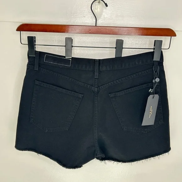 Rag &‎ Bone NWT Justine Short Size 31 Black USA Made 34x3 Festival Denim $165 - Picture 8 of 12